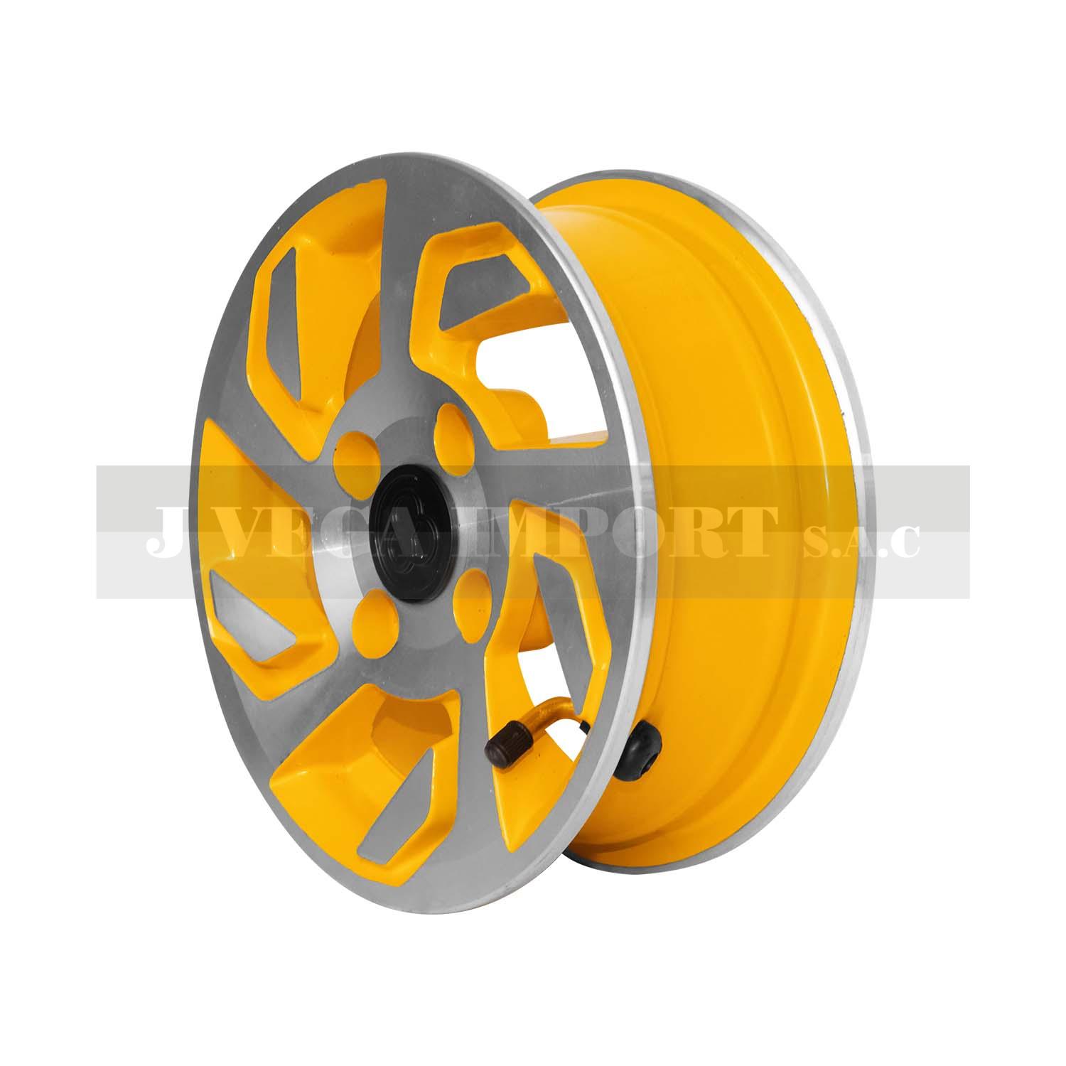 Aro de aluminio para Bajaj amarillo con tuercas / EXA-A