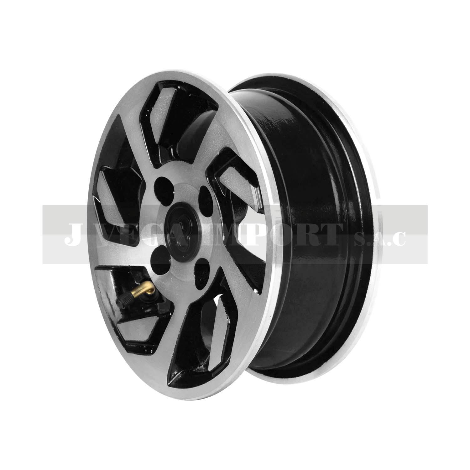 Aro de aluminio para Bajaj negro con tuercas / EXA-N