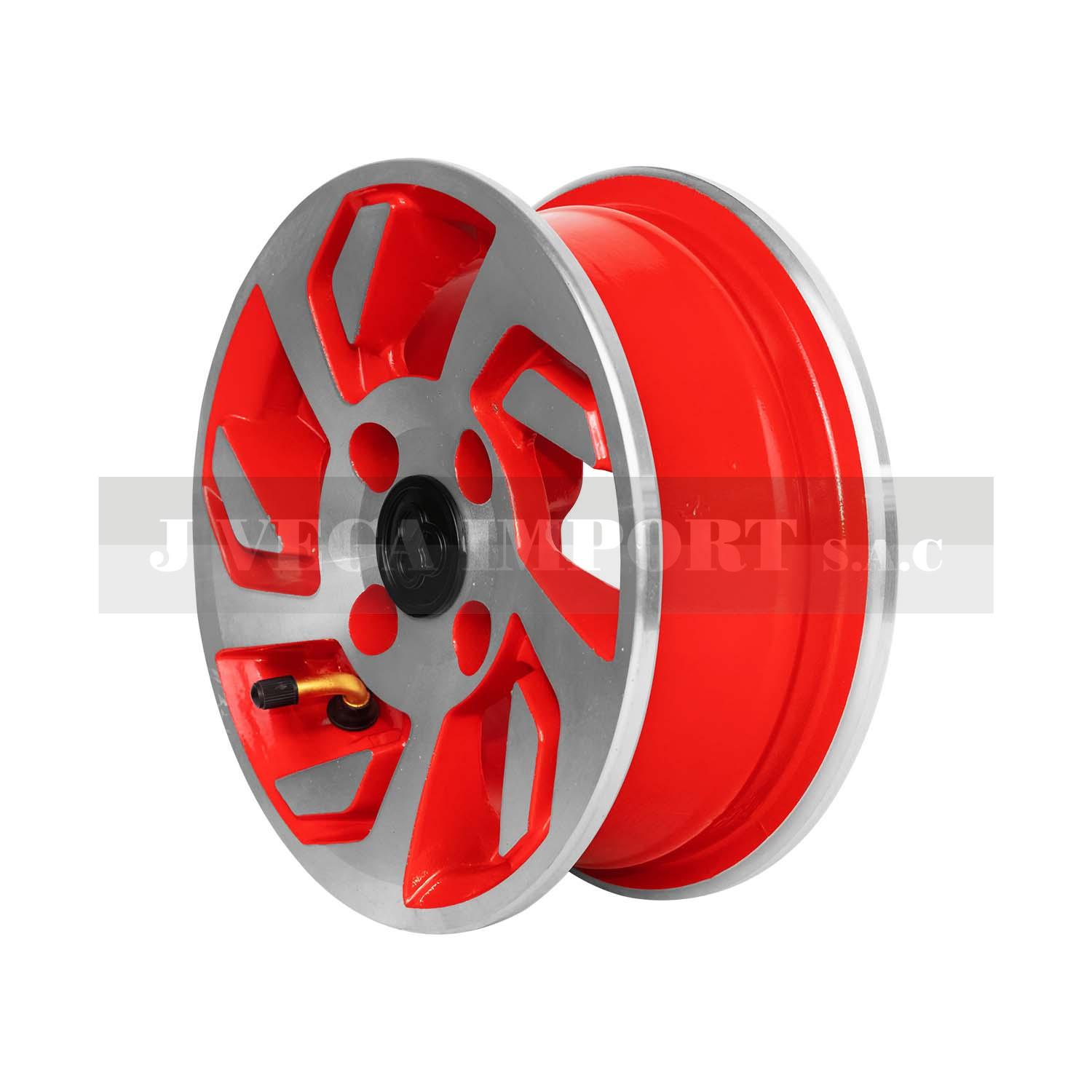 Aros de aluminio para Bajaj rojo con tuercas / EXA-R