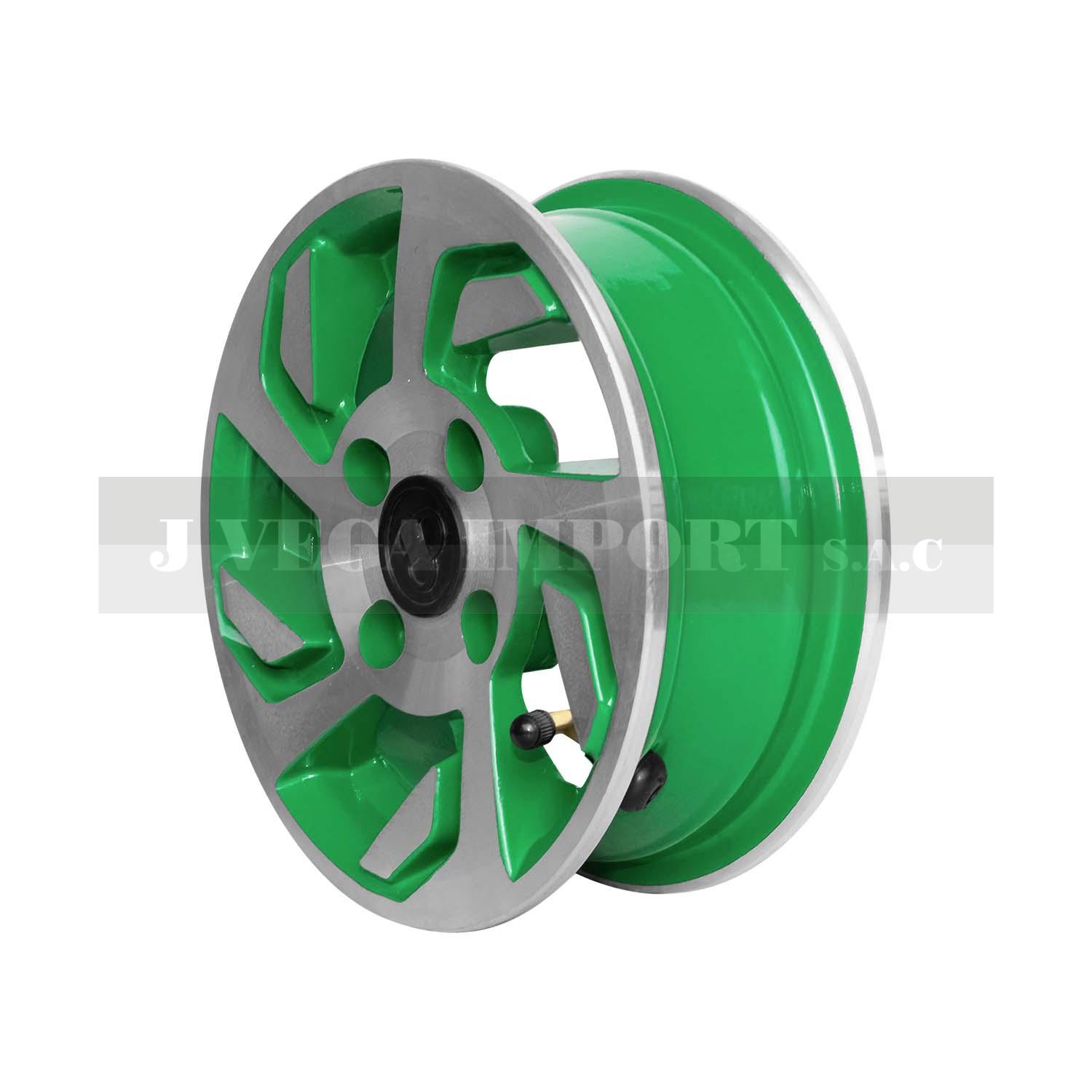 Aro de aluminio para Bajaj verde con tuercas / EXA-V