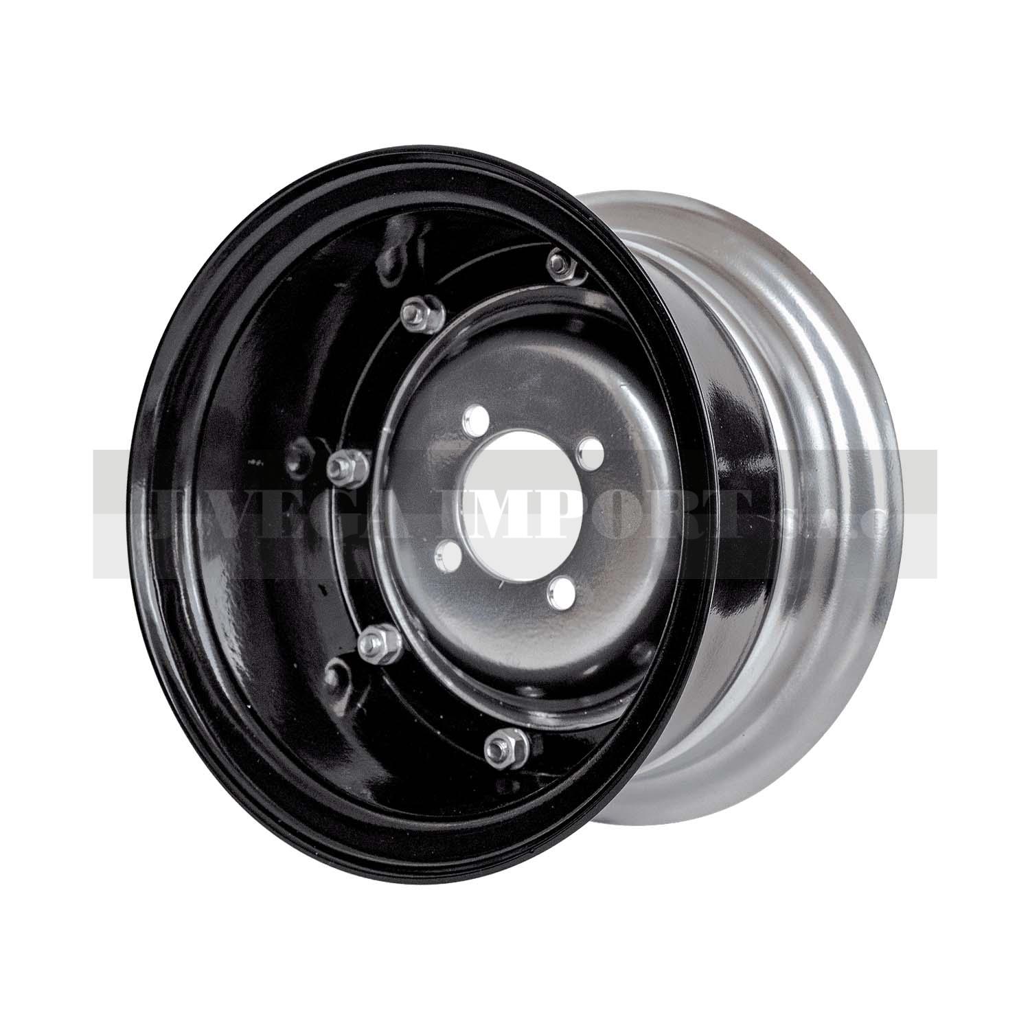 Aro de fierro ancho para Bajaj plateado con negro / EXW-N