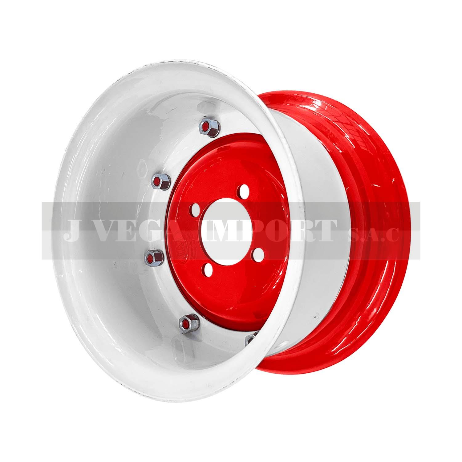 Aro de fierro rojo con blanco para bajaj JAI / WRD-RB-1