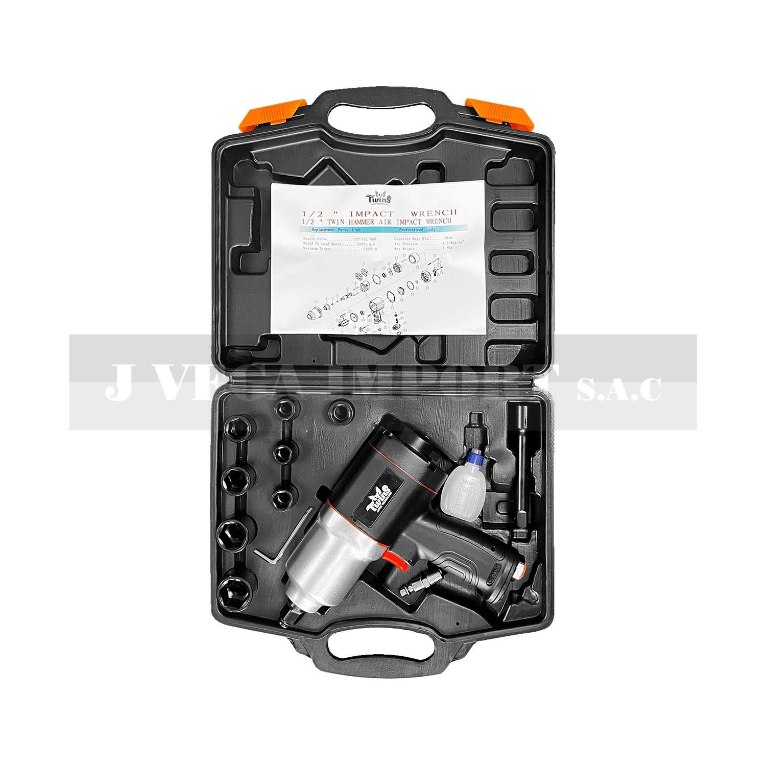 Pistola de impacto de 1/2" con 6500 RPM / 1200 Nm