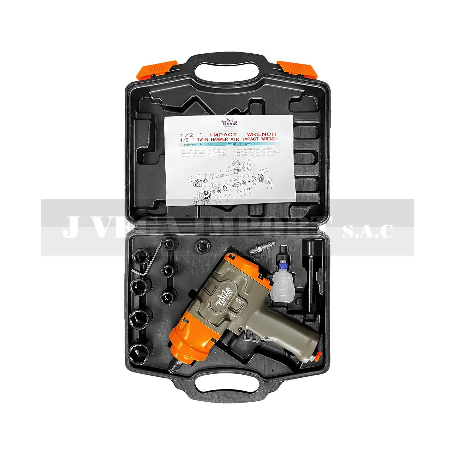 Pistola de impacto de 1/2" con 6200 RPM / 1300 Nm